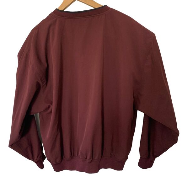 Cabelas Jacket Mens XL Wine V-Neck Lined Pullover Pockets Outdoor Microfiber - Picture 4 of 6